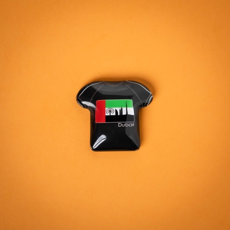 UAE Flag Skyline BlackT-Shirt Magnet