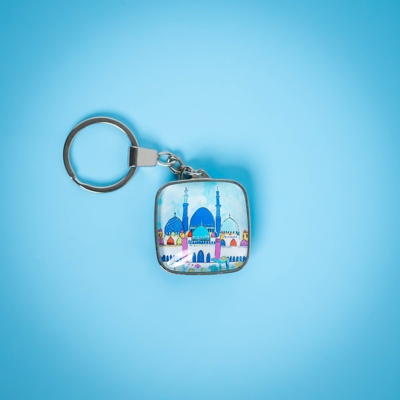 Grand Mosque Glass Keychain
