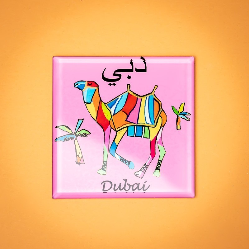 Camel Pink Square Coaster