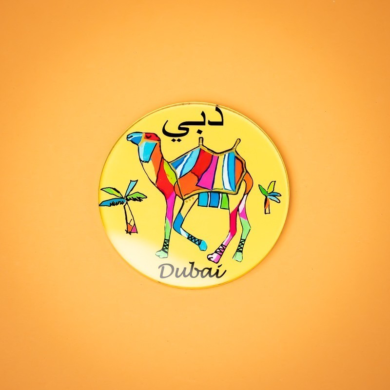 Camel Yellow Round Coaster