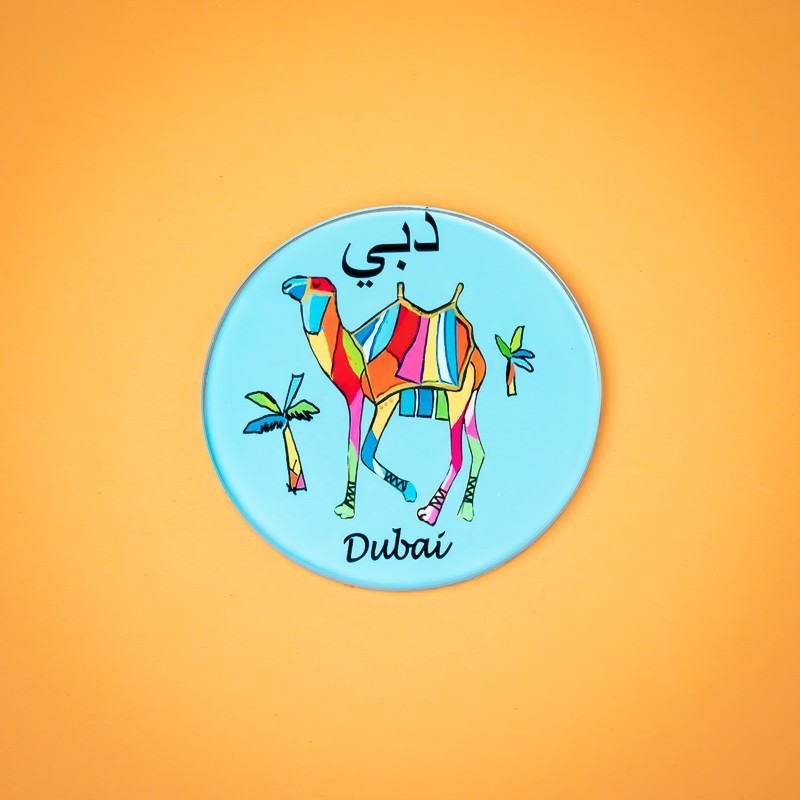 Camel Turq Round Coaster