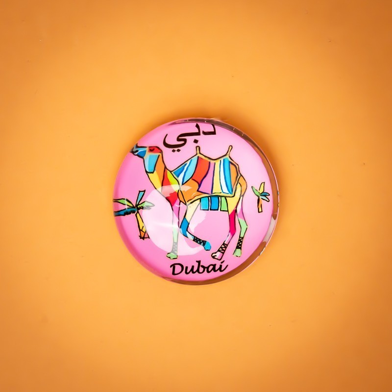 Camel Pink Round Magnet