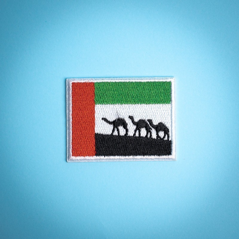 UAE Flag Camels Emboirdered Badge