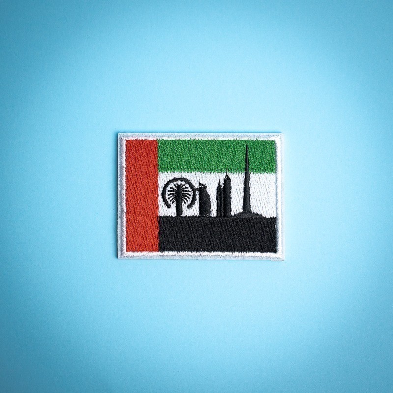 UAE Flag Skyline Emboirdered Badge