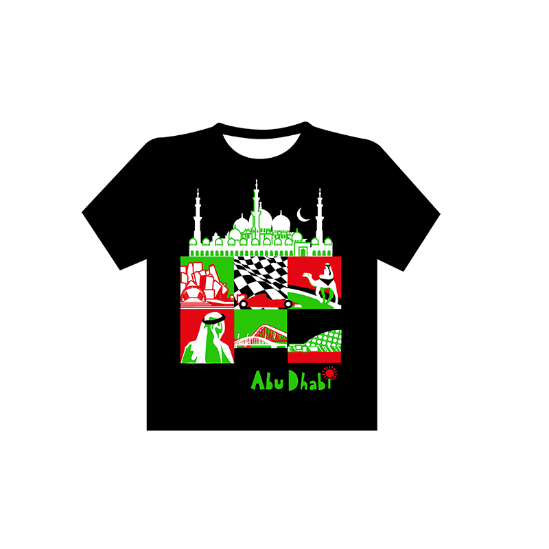 Gent's T-shirt Abu Dhabi Icons Black