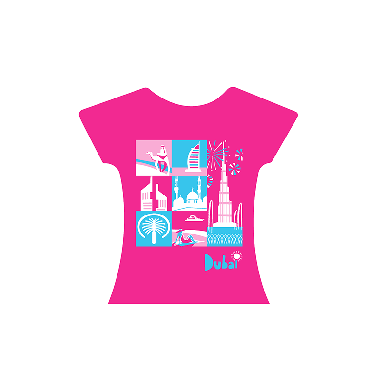 Ladies T-shirt Dubai Icons...