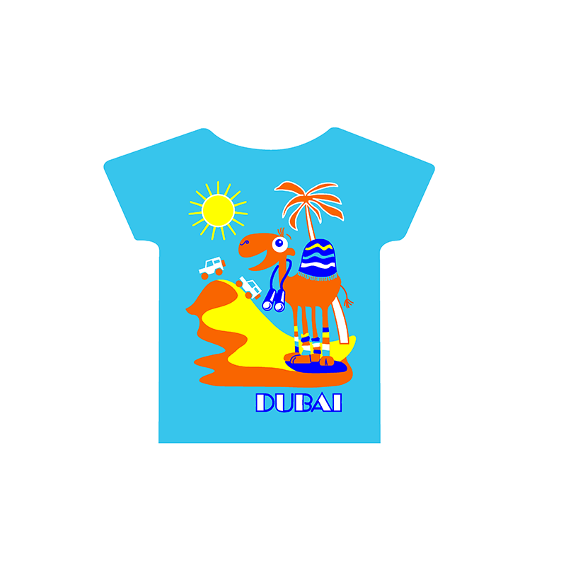 Kid's T-shirt Gus Safari Turquoise