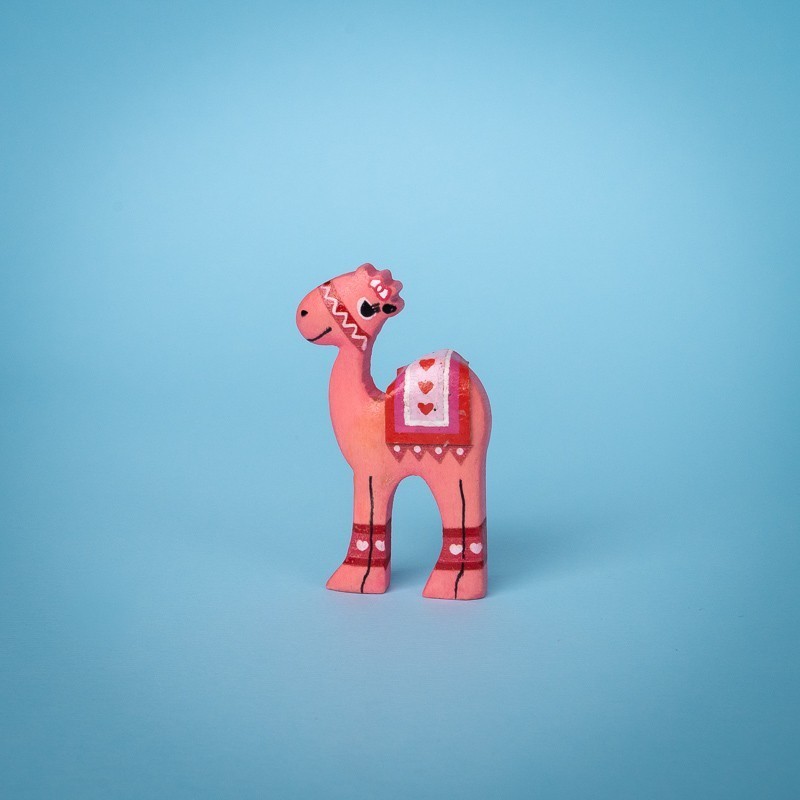 Wooden Magnet Pink Camel...