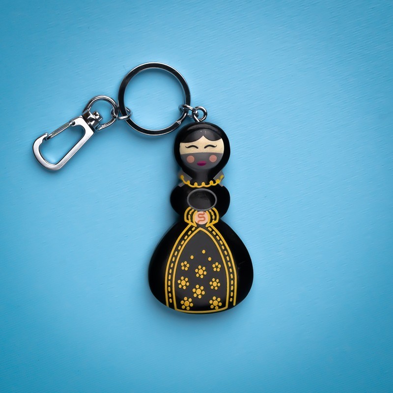 Aisha Wooden Keychain